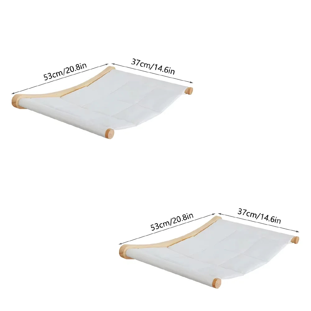 CWV Wall Mounted Cat Hammock With Climbing Shelves And Scratcher