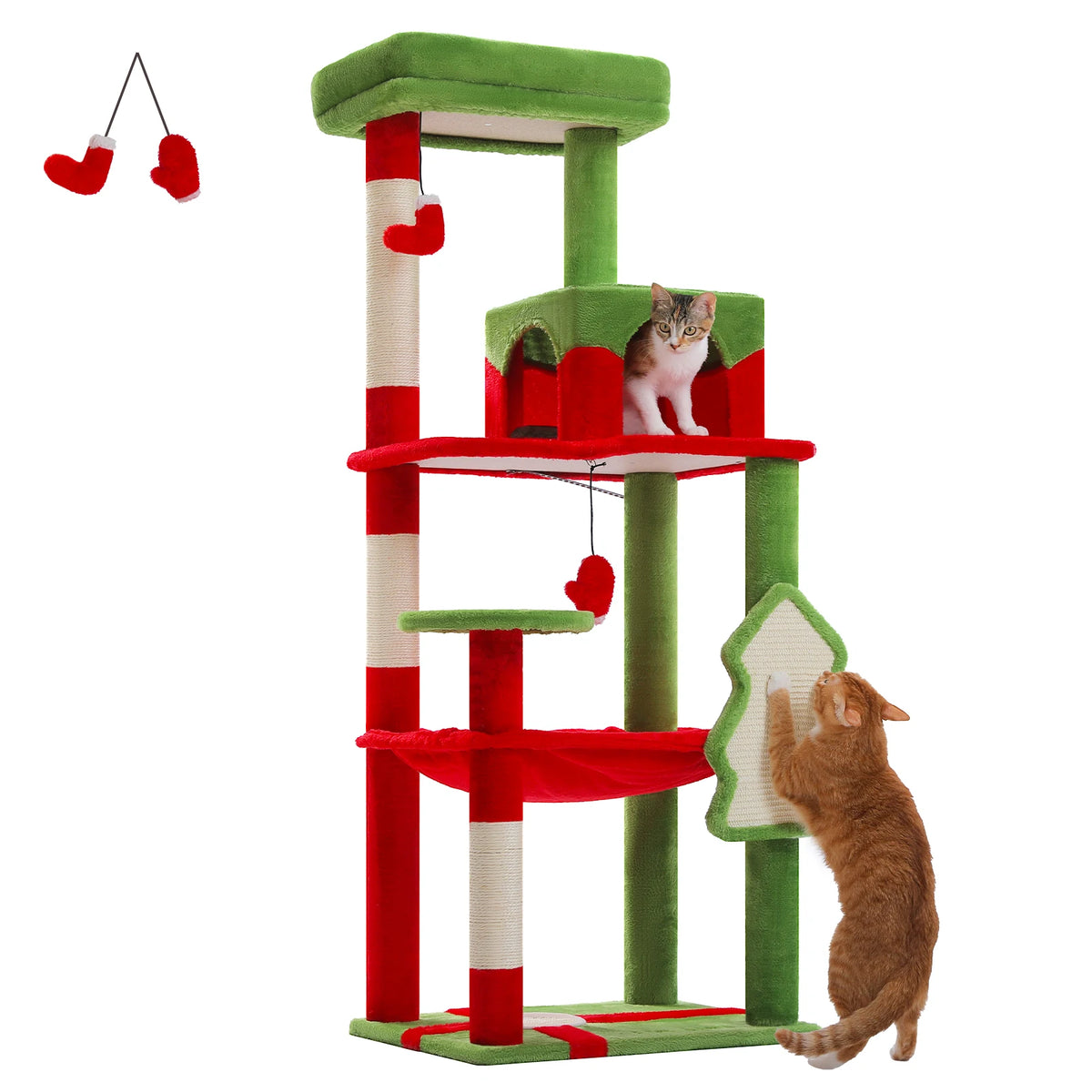 Pawz Road Five Level Cat Tree With Hammock And Scratcher
