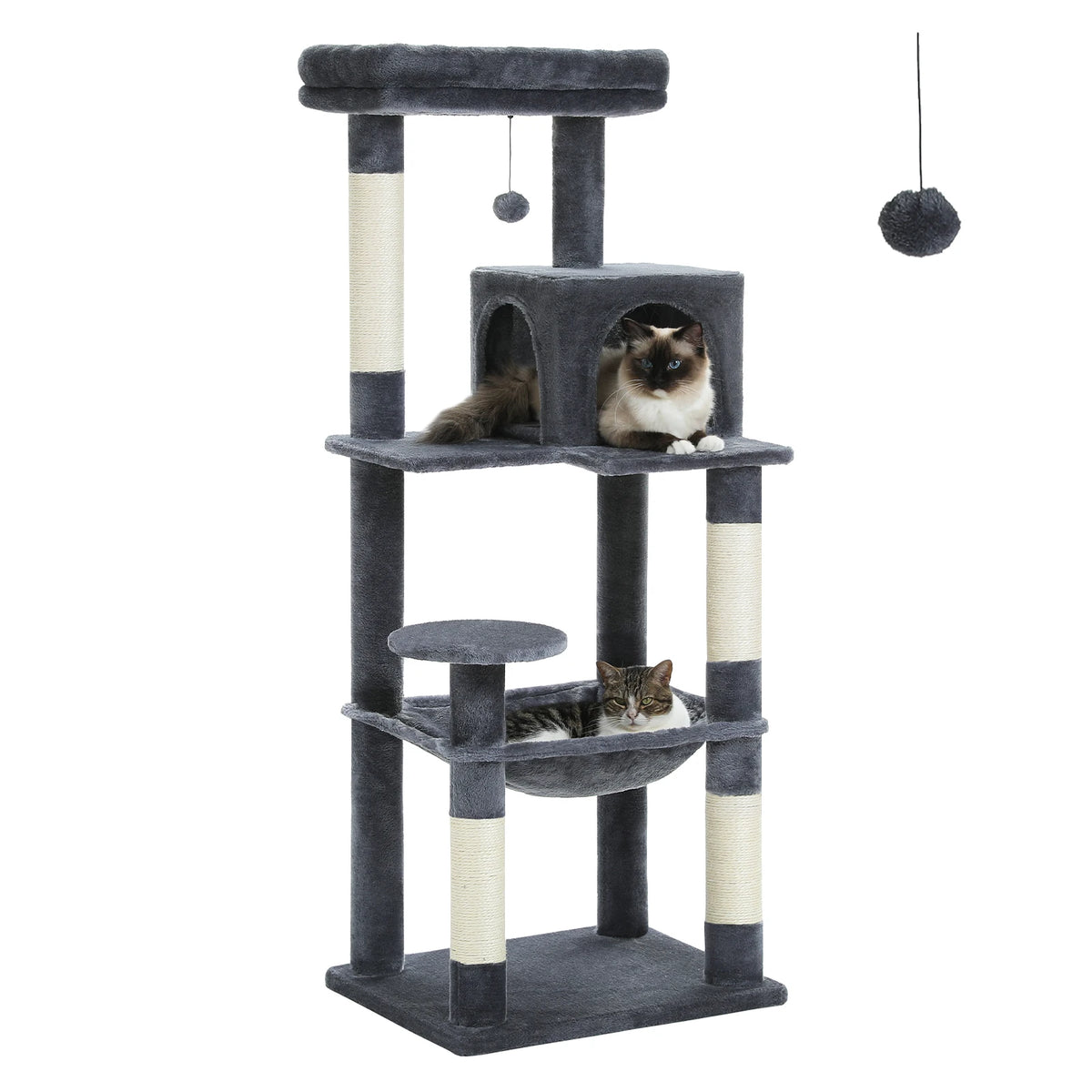 Pawz Road Five Level Cat Tree With Hammock And Scratcher
