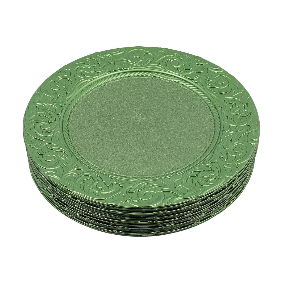 100 Piece Round Reusable Charger Plates For Weddings And Banquets