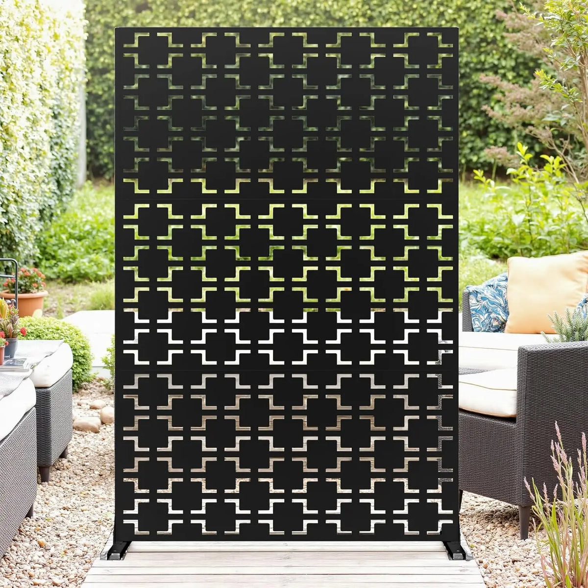 Twister CK Metal Garden Privacy Screen With Outdoor Divider