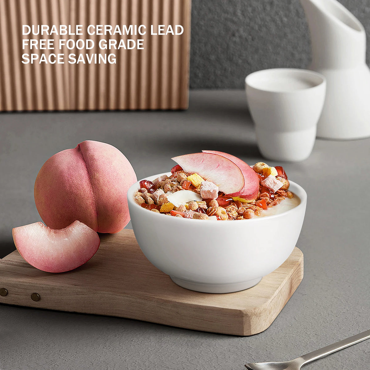 Premium Ceramic Bowls Set For Cereal Soup And Pasta Serving