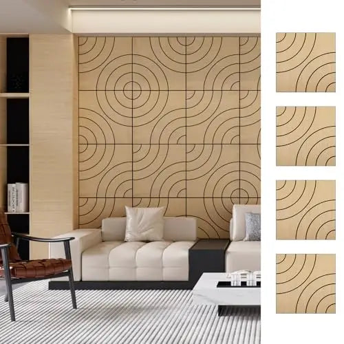 Peel And Stick 3D Acoustic Wall Panels Soundproof Wall Decor