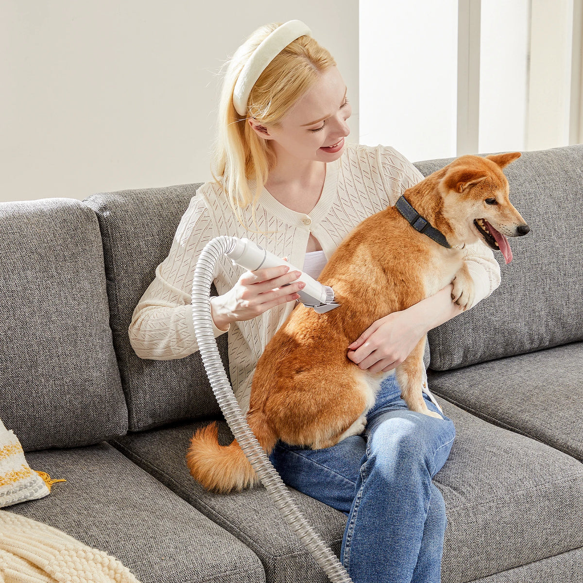 Professional Pet Grooming Vacuum Kit With Quiet Clippers And Tools