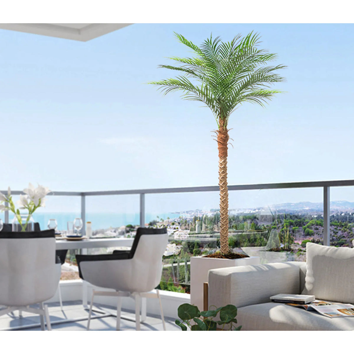 Olitree Artificial Cane Palm Tree For Indoor Outdoor Home Decor
