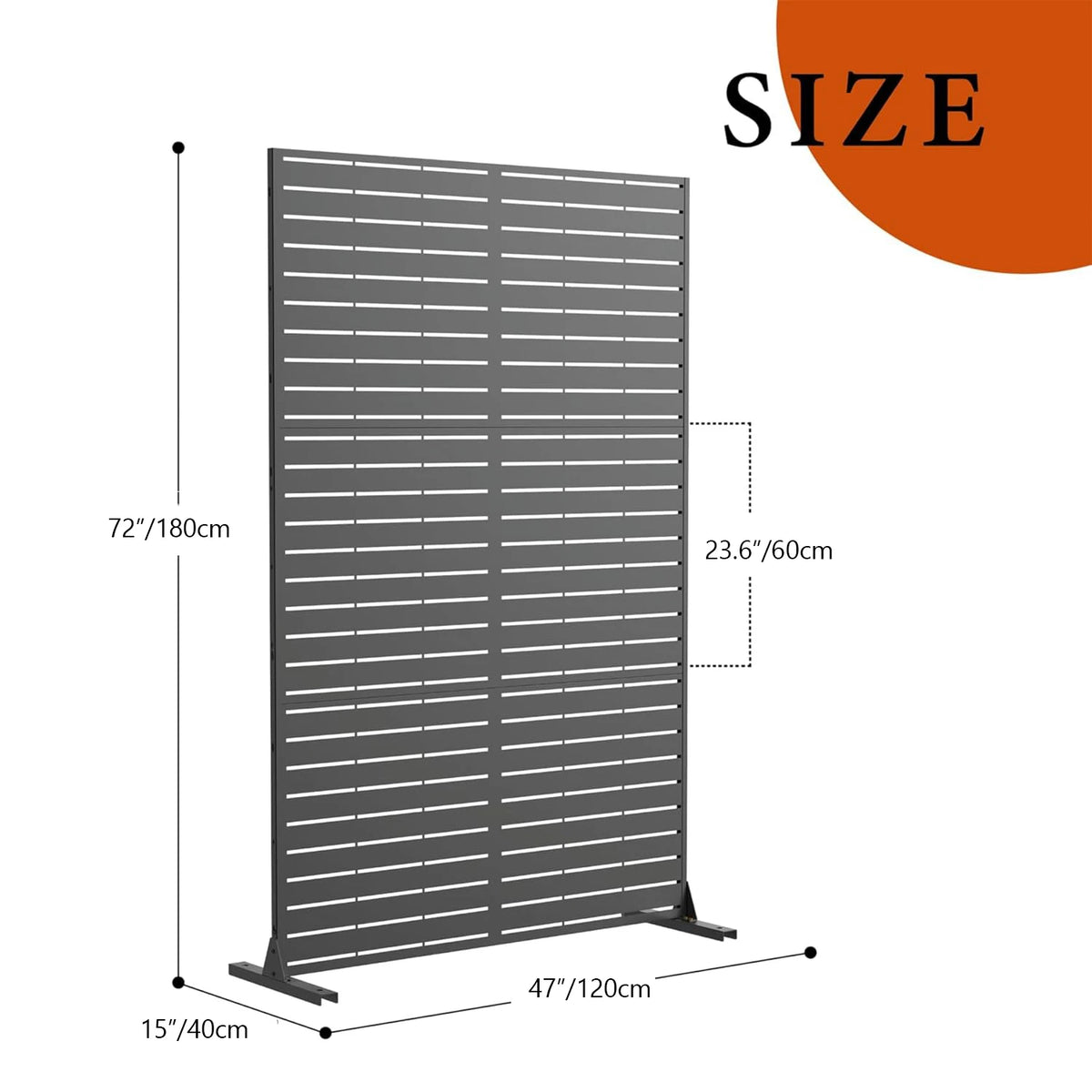 Twister CK Metal Garden Privacy Screen With Outdoor Divider