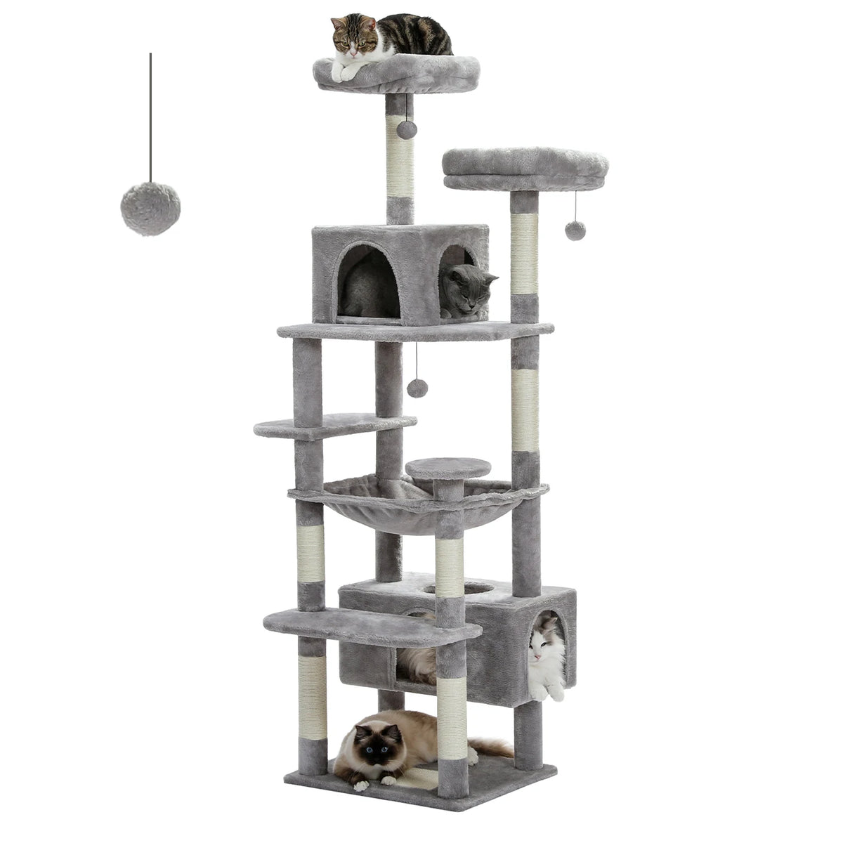 Pawz Road Cat Tree Tower Featuring Sisal Scratching Posts