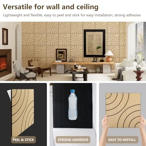 Peel And Stick 3D Acoustic Wall Panels Soundproof Wall Decor