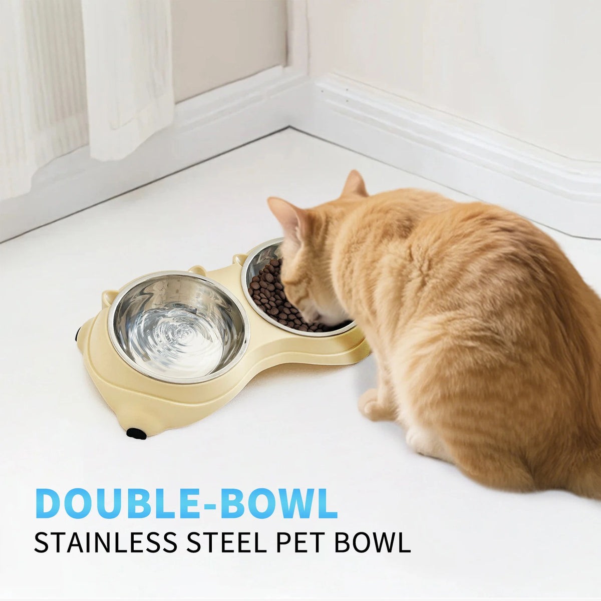 Professional Stainless Steel Pet Double Feeder Bowl