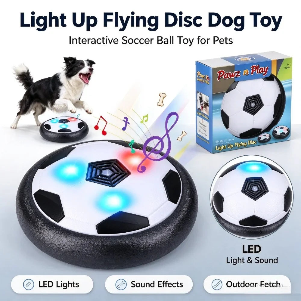 Magic Ufo Flying Saucer Interactive Dog Toy With Led Light