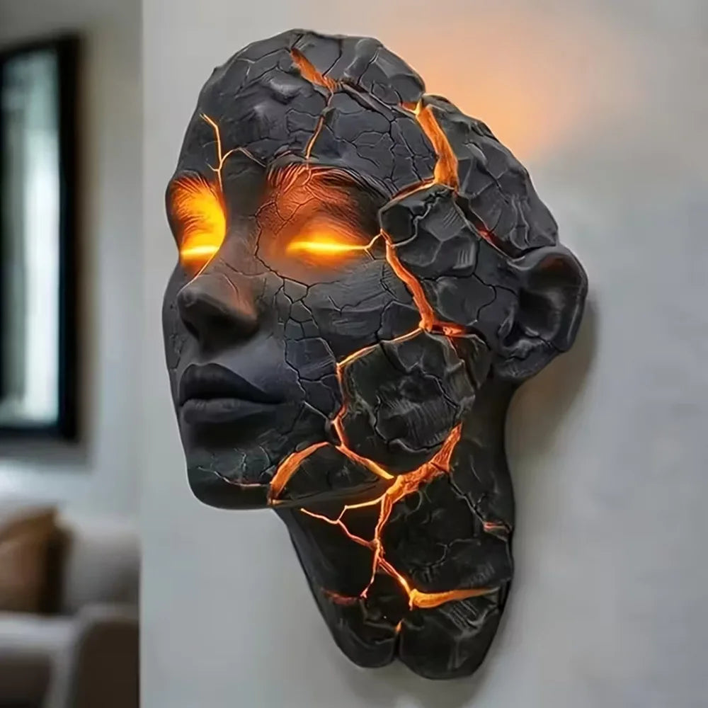 3D Broken Soul LED Wall Lamp For Modern Home Decor