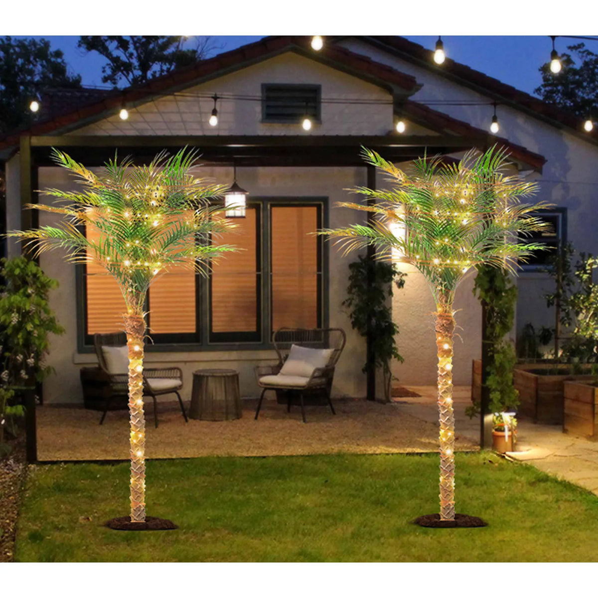 Olitree Artificial Cane Palm Tree For Indoor Outdoor Home Decor