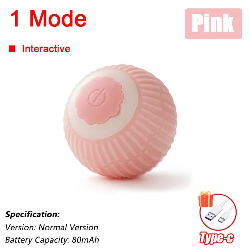 Automatic Rolling Cat Ball Toy Rechargeable Interactive Pet Mouse Simulator