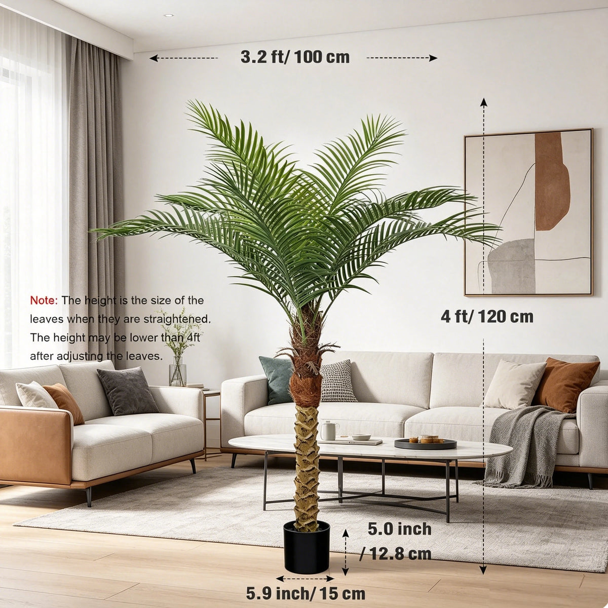 Olitree Artificial Cane Palm Tree For Indoor Outdoor Home Decor