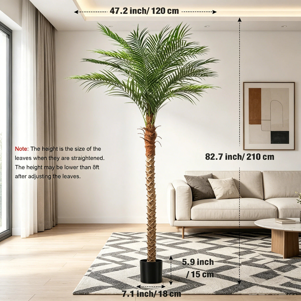 Olitree Artificial Cane Palm Tree For Indoor Outdoor Home Decor