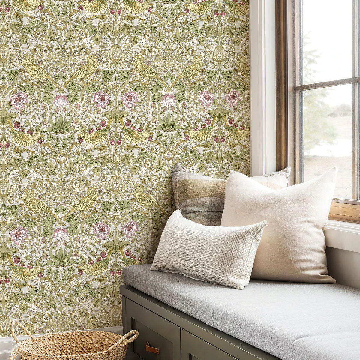 Jiffdiff Waterproof Self Adhesive Bird Floral PVC Wallpaper Sticker