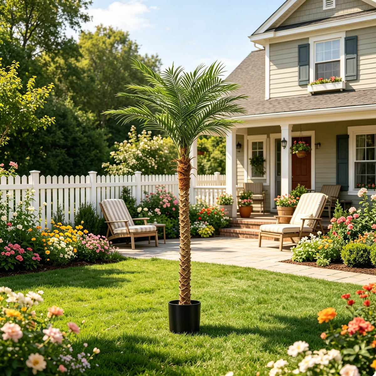 Olitree Artificial Cane Palm Tree For Indoor Outdoor Home Decor