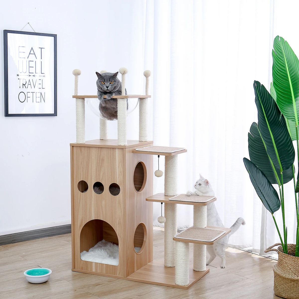 Pawz Multi Level Cat Tower With Scratching Posts Hammock