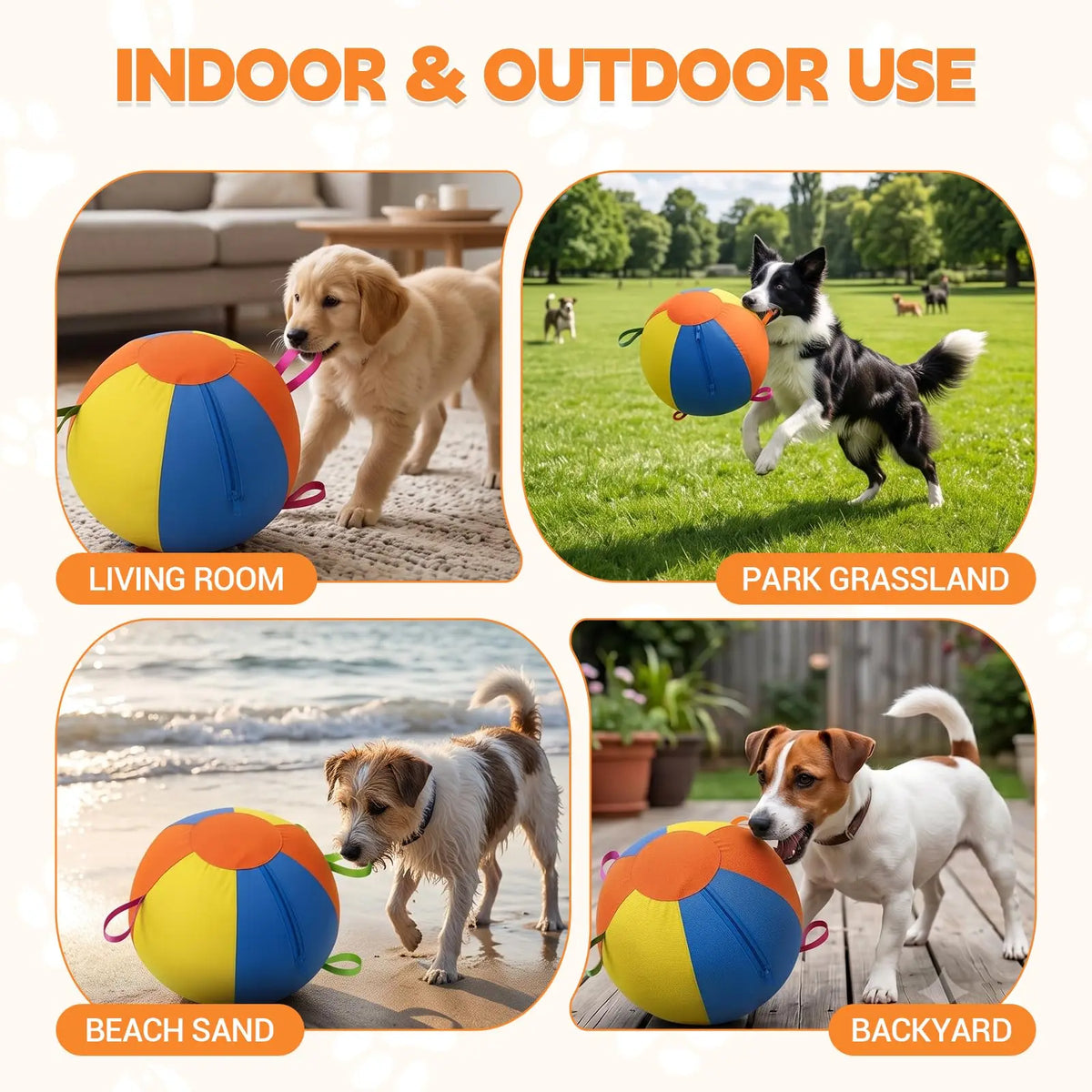 Christmas Nylon Inflatable Dog Sheep Ball Tear Resistant Pet Toy