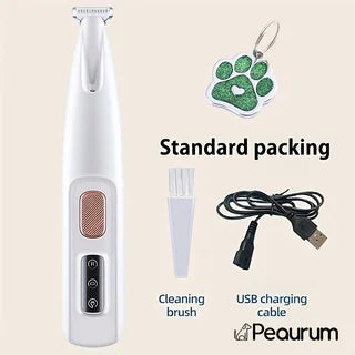 Peaurum Low Noise Rechargeable Pet Grooming Clippers With Led Light
