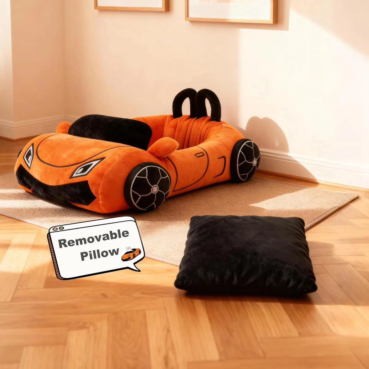 CWV Coral Fleece Supercar Pet Bed For Cats And Dogs
