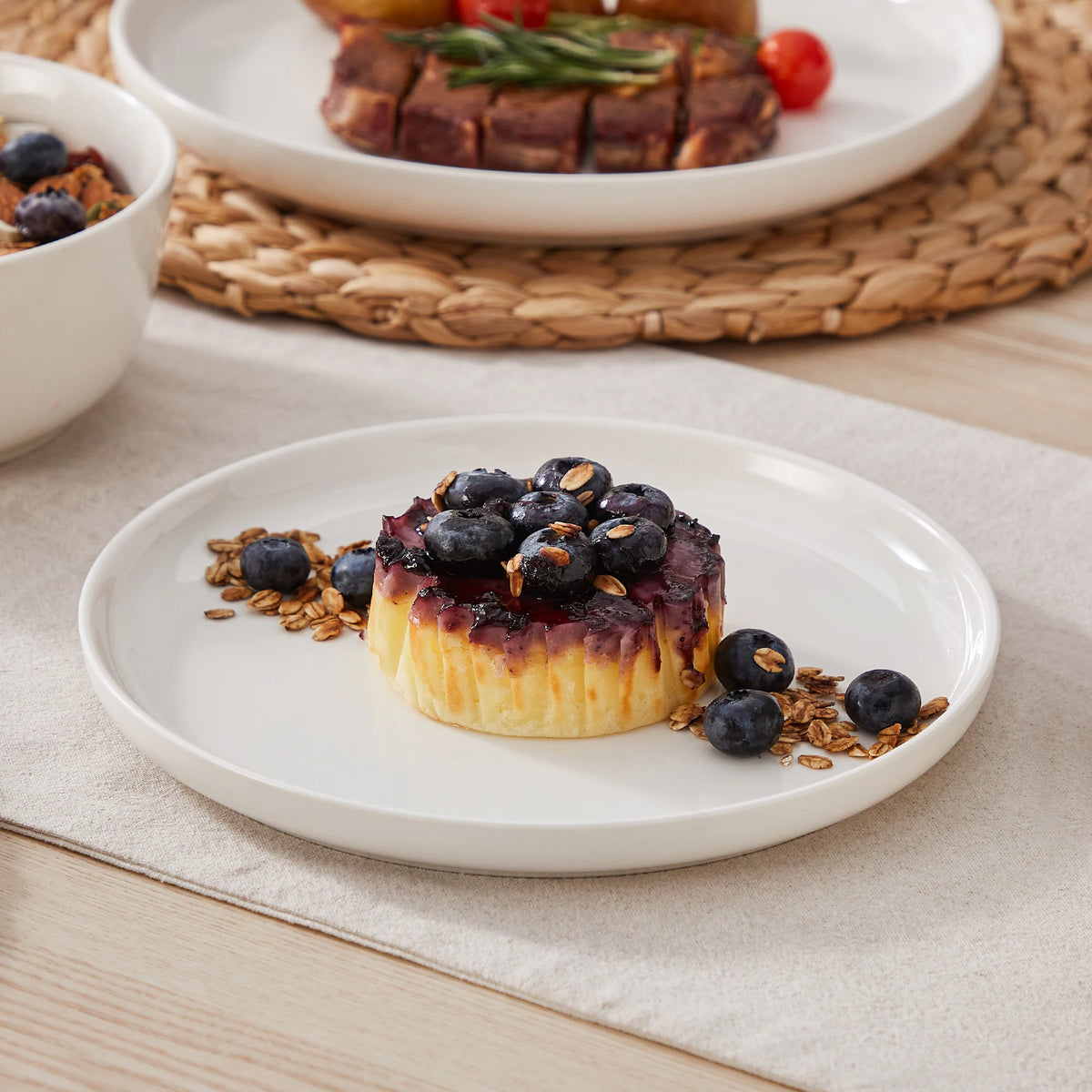Malacasa Elegant Ceramic Dinnerware Set With Plates And Bowls
