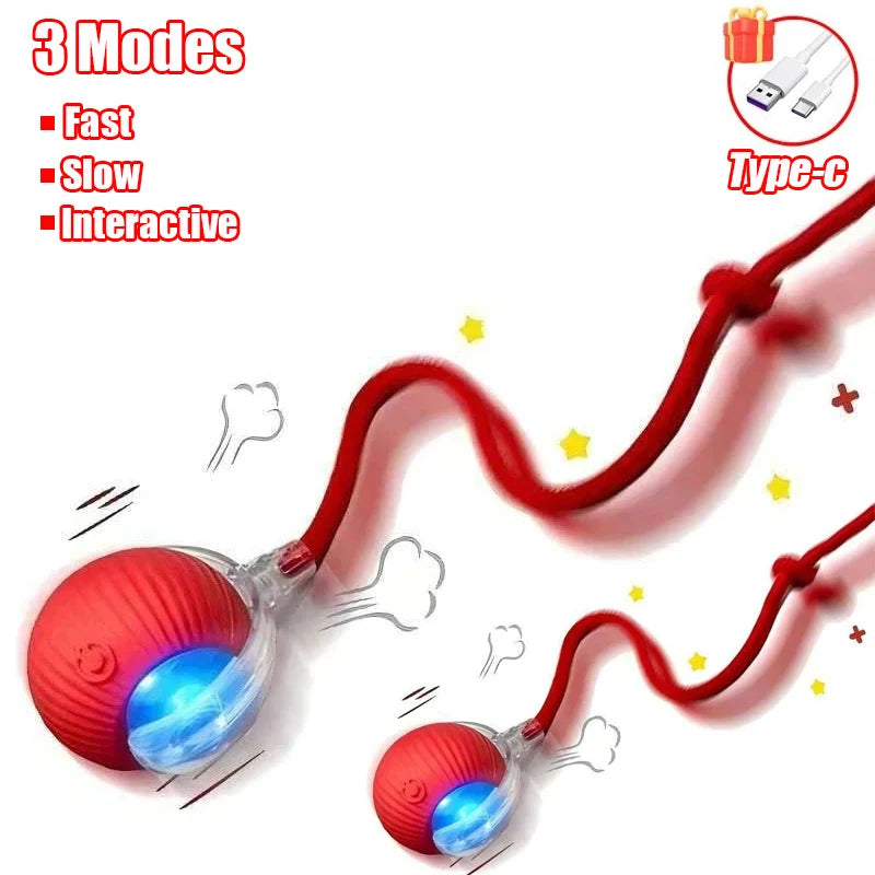 Automatic Rolling Cat Ball Toy Rechargeable Interactive Pet Mouse Simulator