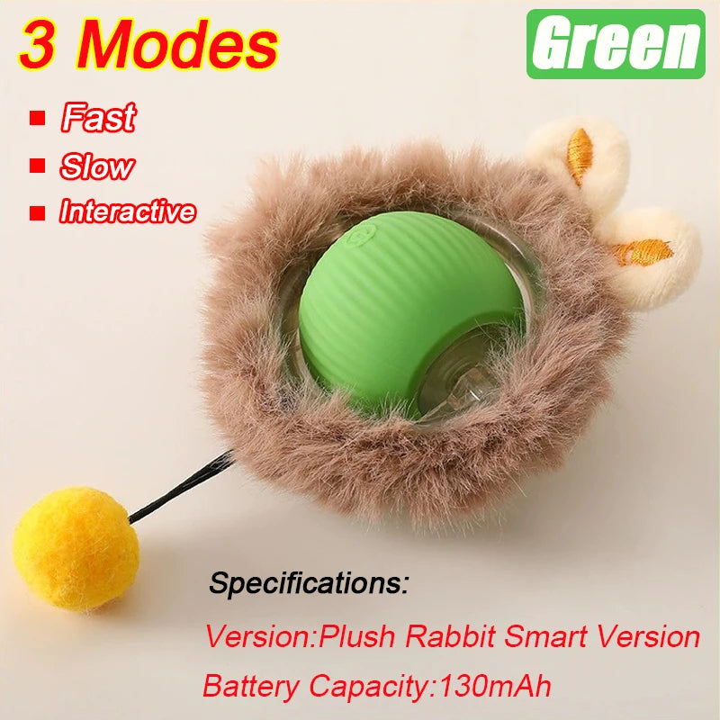Automatic Rolling Cat Ball Toy Rechargeable Interactive Pet Mouse Simulator