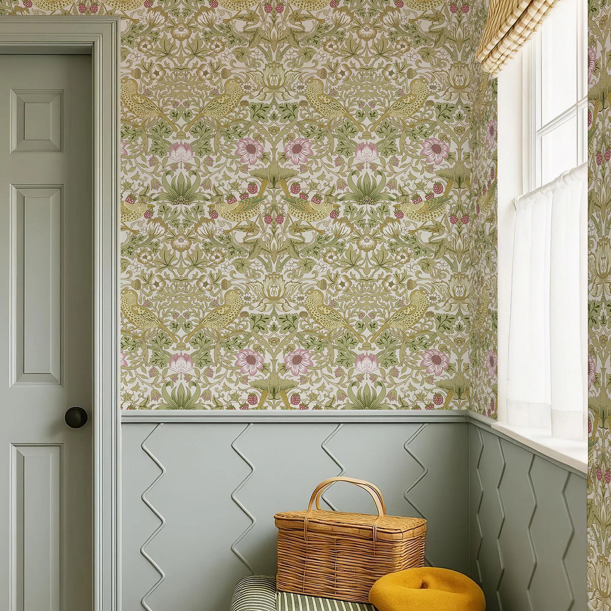 Jiffdiff Waterproof Self Adhesive Bird Floral PVC Wallpaper Sticker