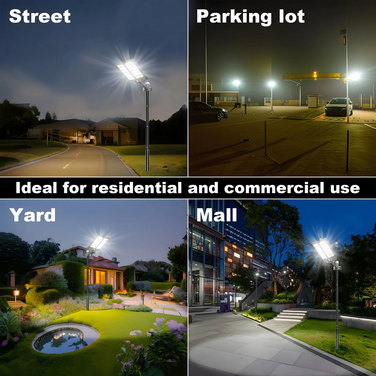 Solar LED Street Light IP65 Waterproof Outdoor Motion Sensor