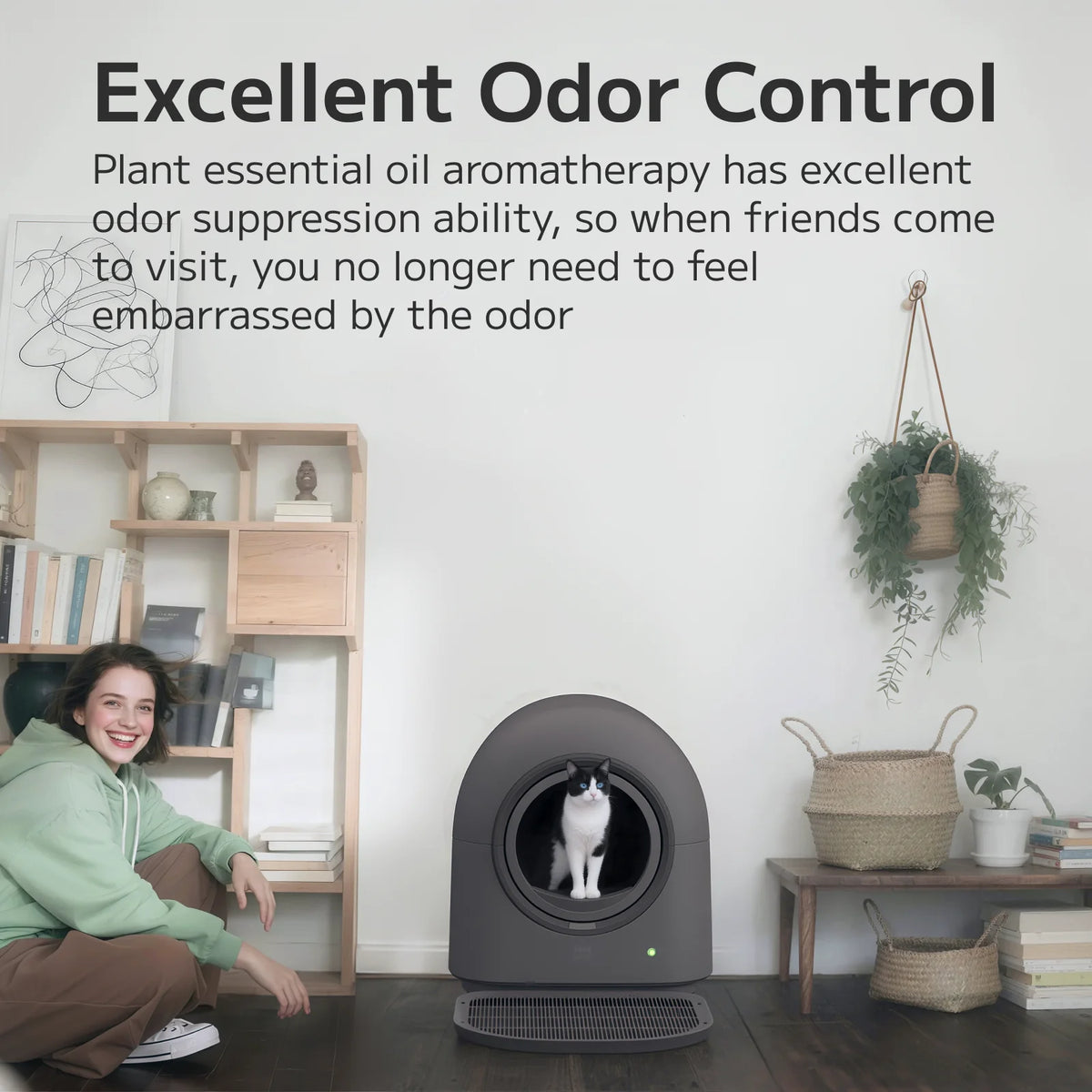 Hhollove Automatic Cat Litter Box With App Control And Safety
