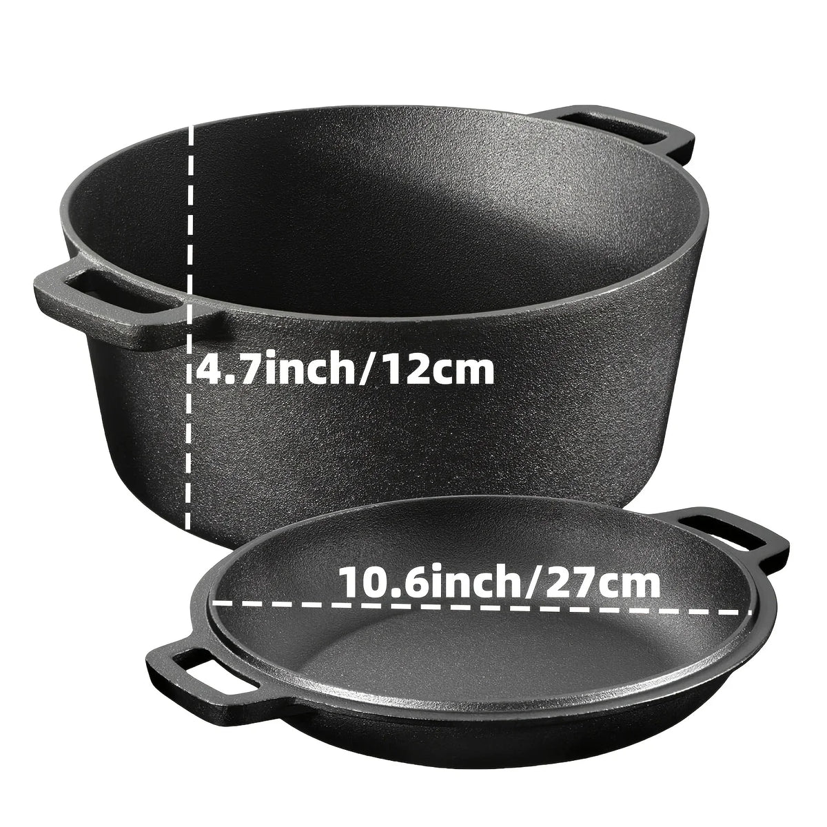 Preseasoned Heavy Duty Skillet Set For Home Outdoor Cooking