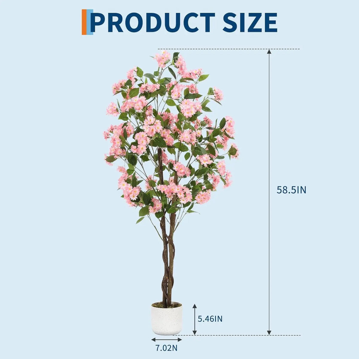 HiMISS Artificial Osmanthus Tree With Lifelike Flowers For Home Decor