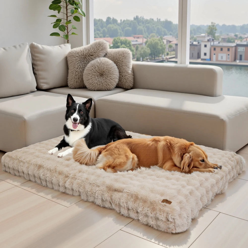 Borwart Ultra Plush Removable Cover Dog Bed Washable Mat