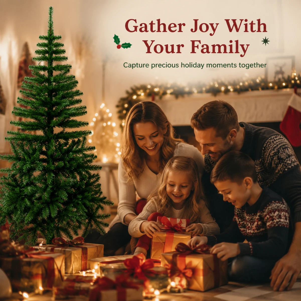 Artificial Pine Christmas Tree For Indoor Outdoor Home Decor