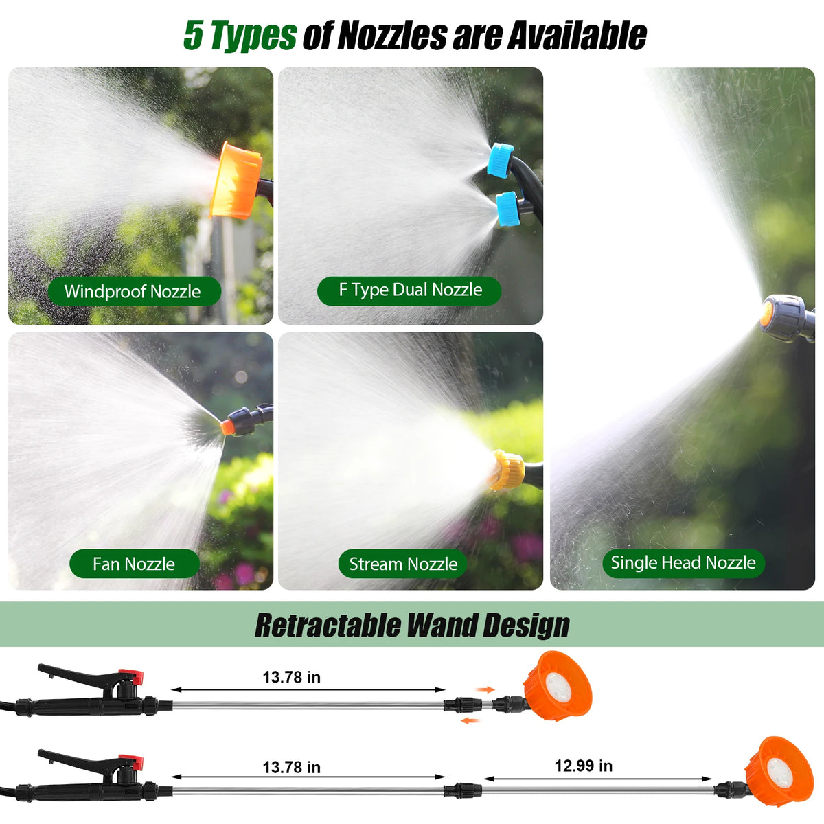 Cordless Electric Backpack Sprayer With Rechargeable Battery