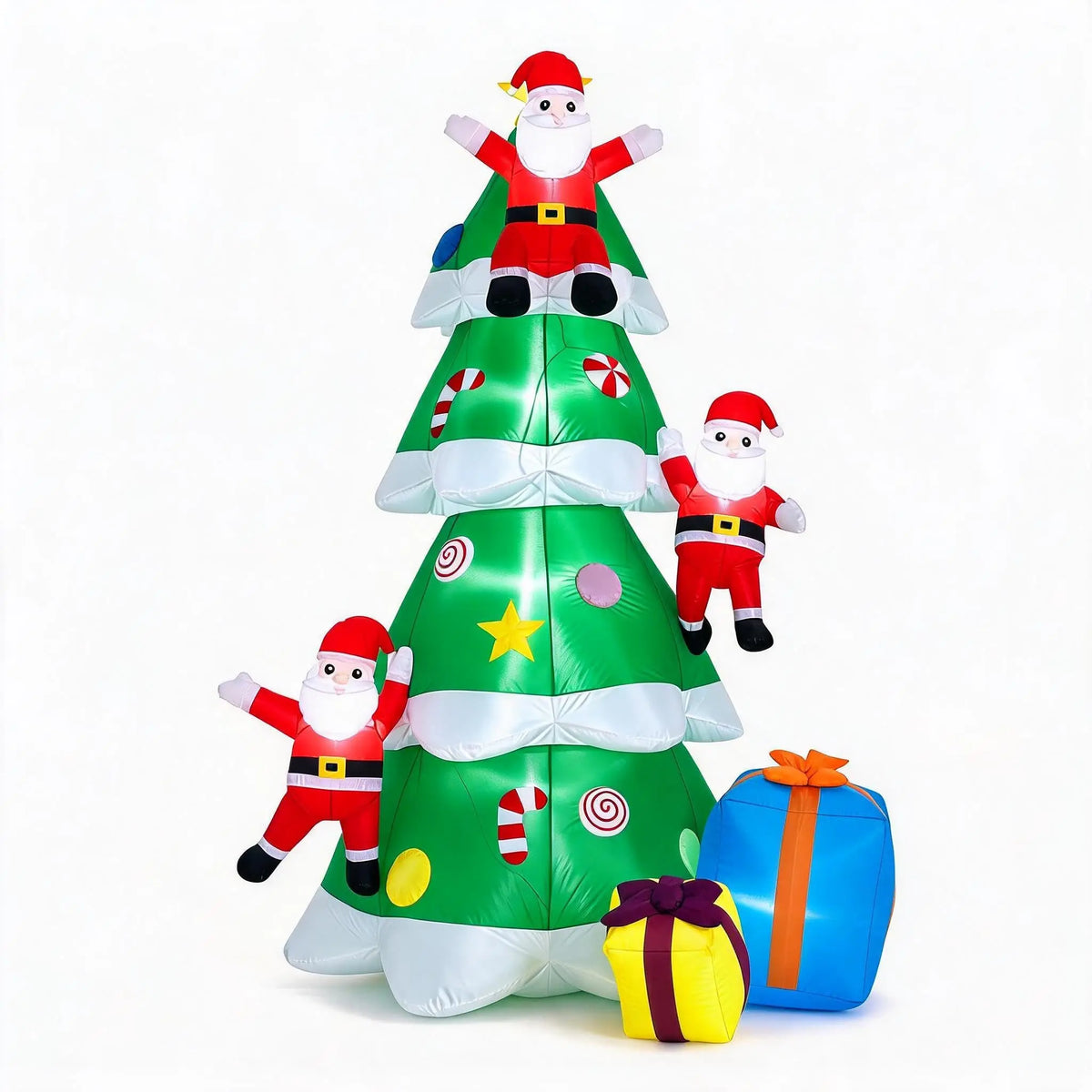 HiMISS Inflatable Christmas Tree Santa Led Lights Blower Outdoor Decoration