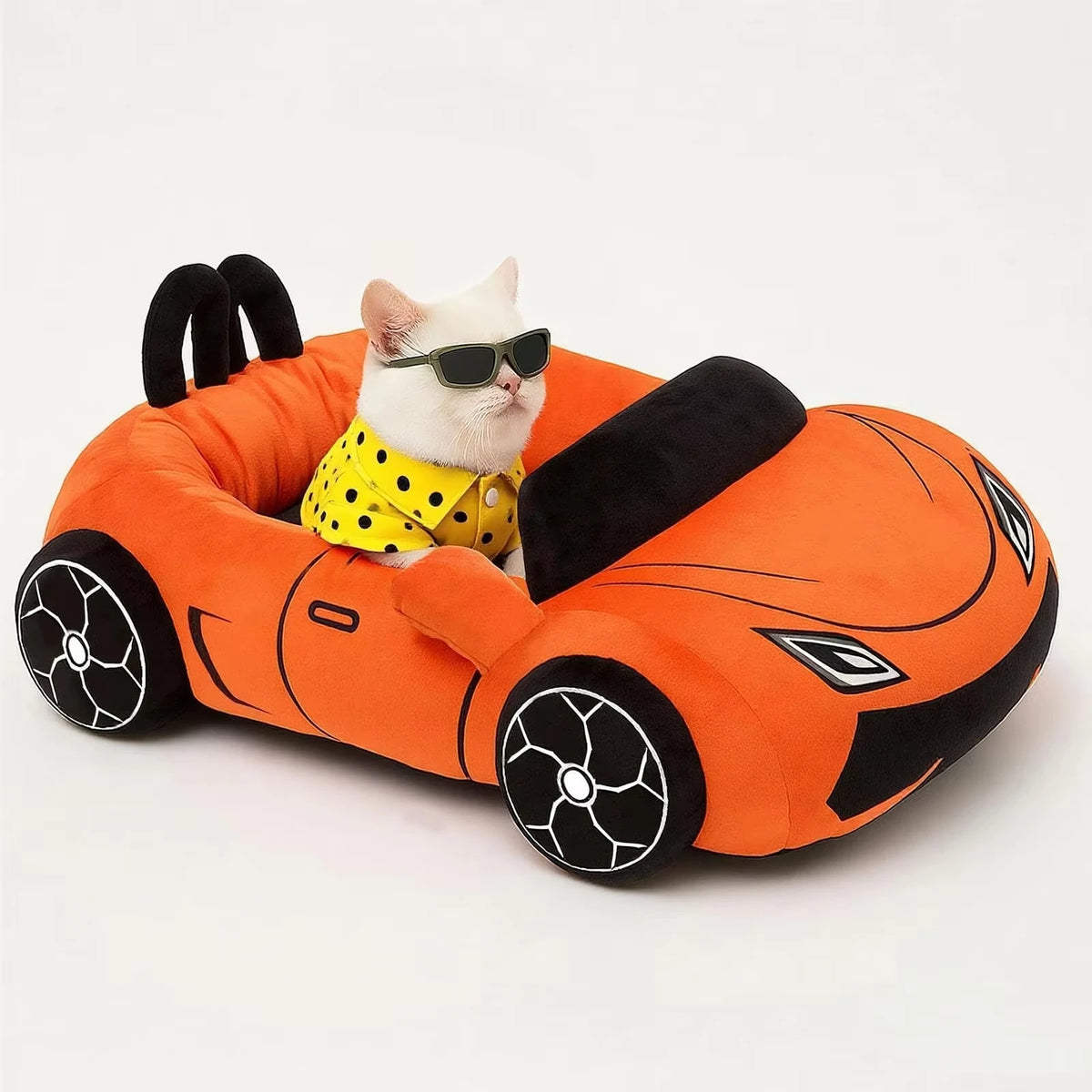 CWV Coral Fleece Supercar Pet Bed For Cats And Dogs