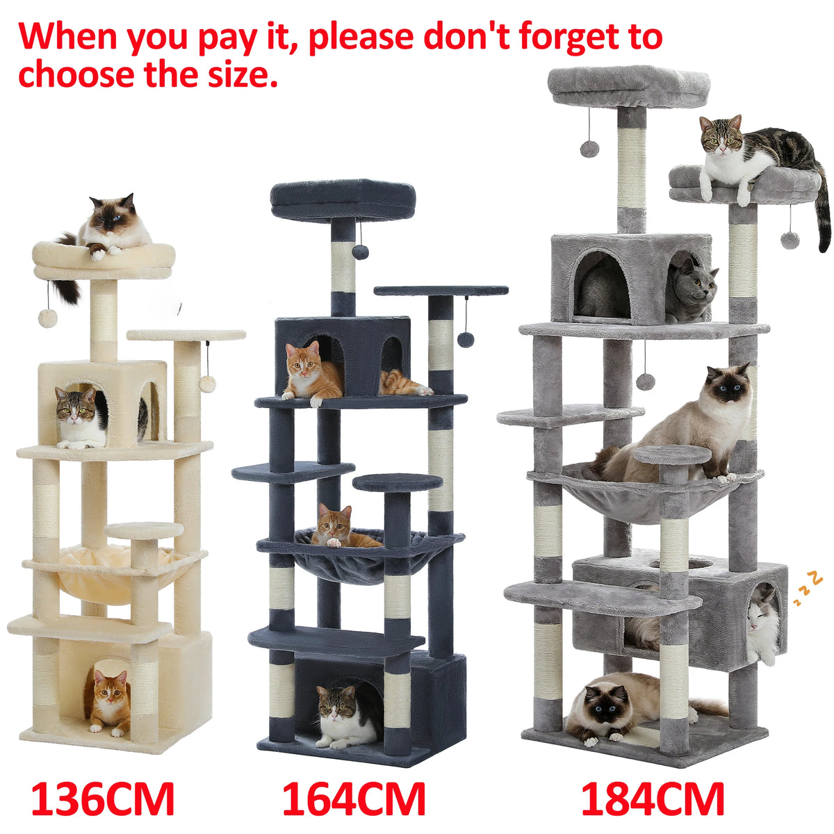 Pawz Road Cat Tree Tower Featuring Sisal Scratching Posts