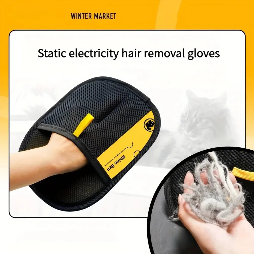 Effective Pet Grooming Mittens For Cat Hair Removal