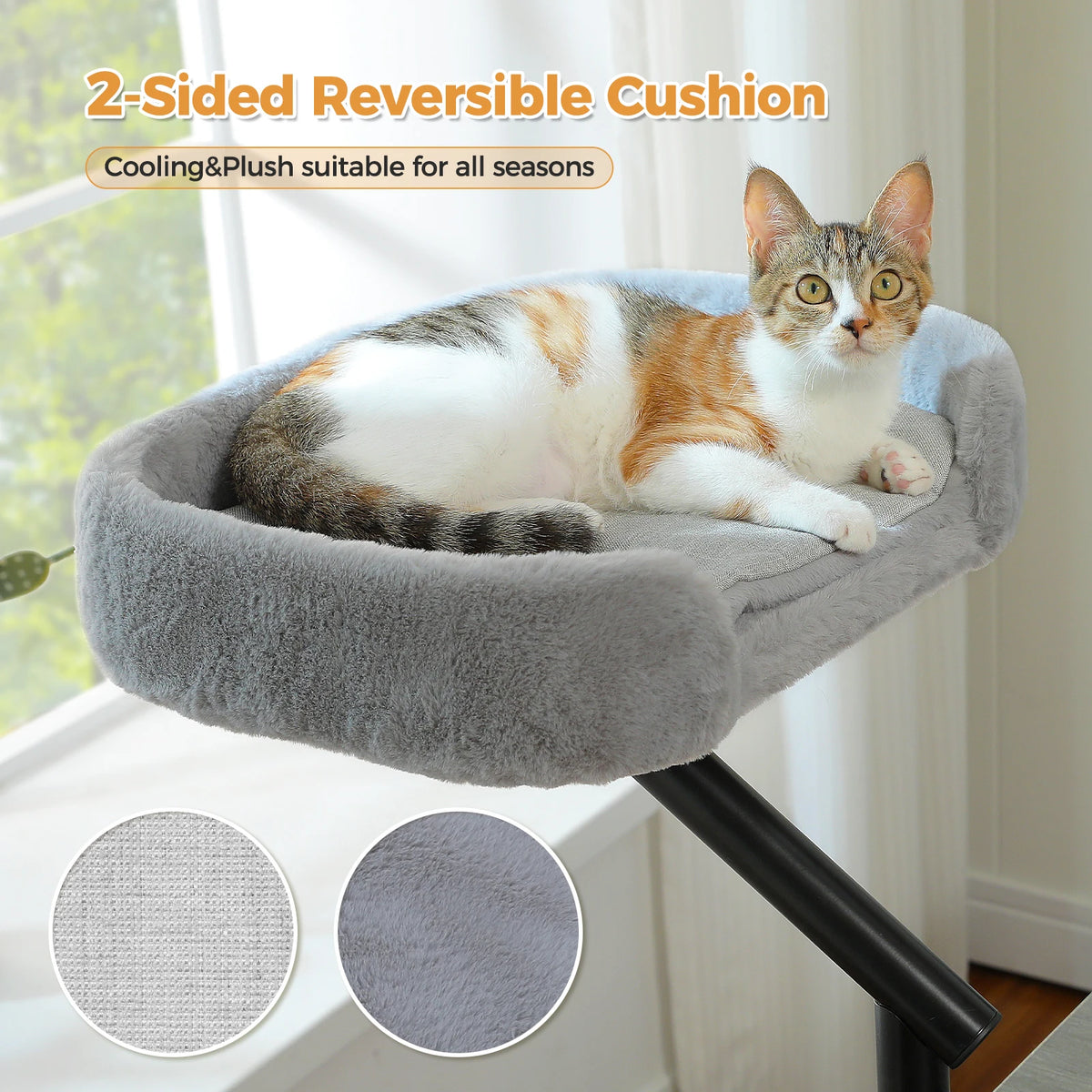 PAWZ Road Adjustable Cat Desk Bed Stand With Plush Comfort