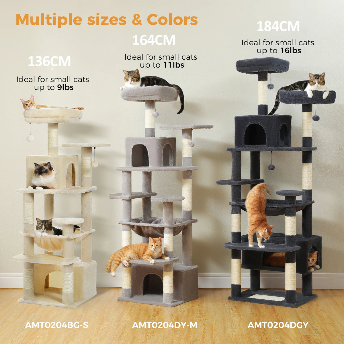 Pawz Road Cat Tree Tower Featuring Sisal Scratching Posts
