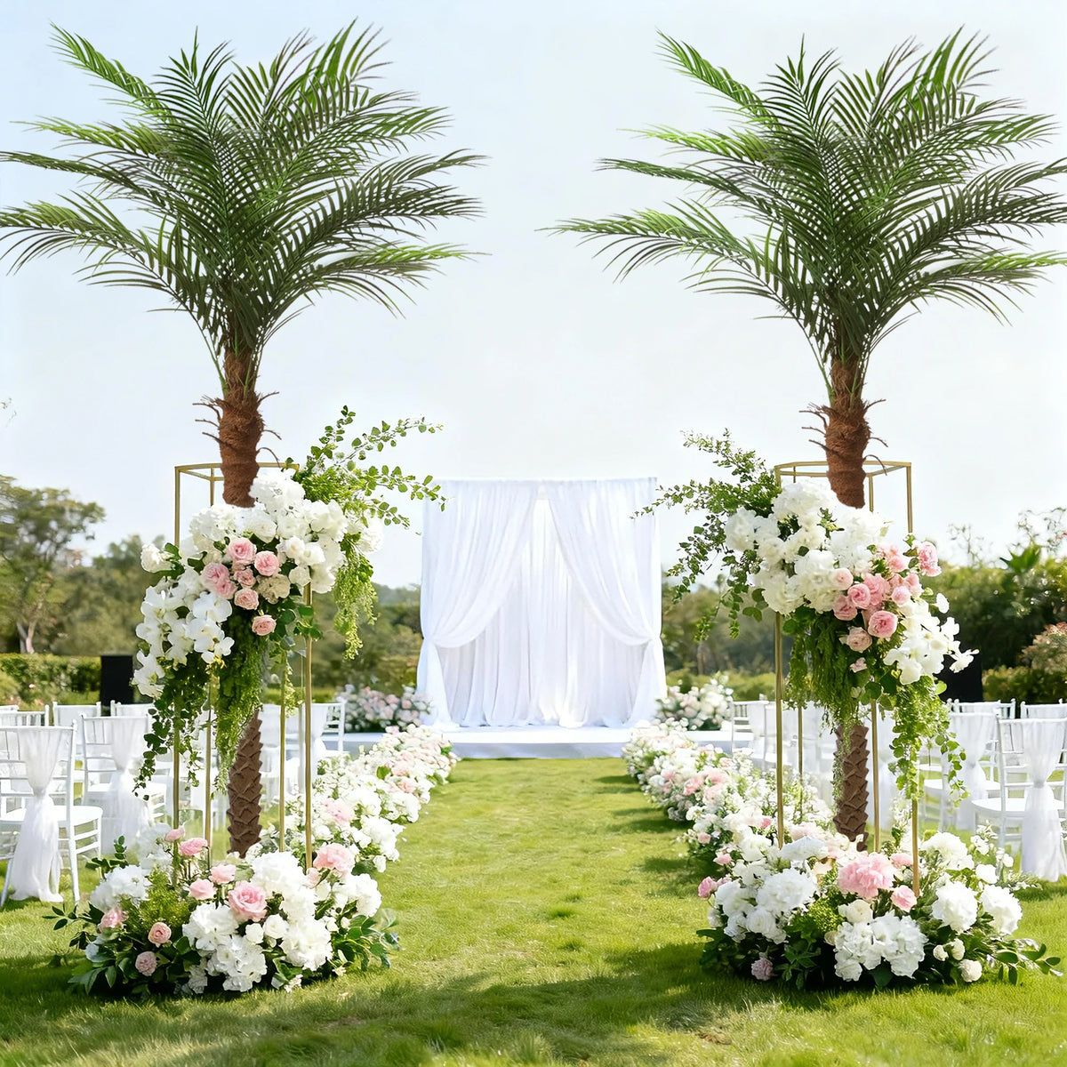 Olitree Artificial Cane Palm Tree For Indoor Outdoor Home Decor