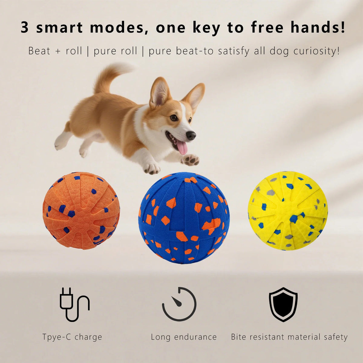 Booteely Automatic Interactive Moving Dog Ball For Pets