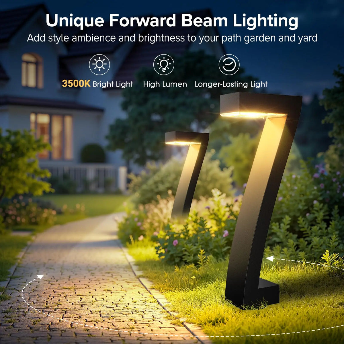 IP65 Waterproof LED Solar Pathway Lights For Garden Walkway