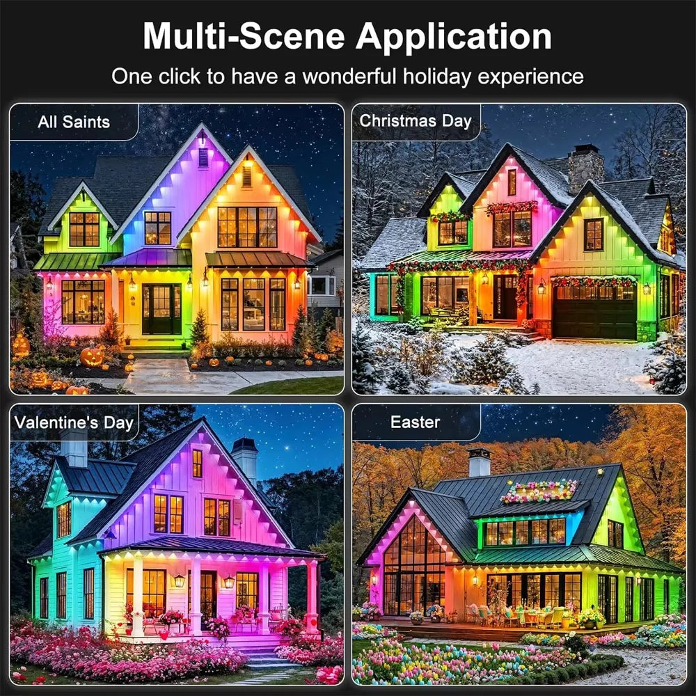 IP67 Waterproof Smart LED String Lights With App Remote Control