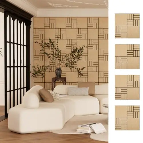 Premium Self Adhesive Wood Slat Acoustic Wall Panels