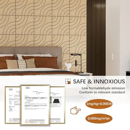 Peel And Stick 3D Acoustic Wall Panels Soundproof Wall Decor