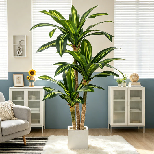 Olitree Artificial Dracaena Plant In Pot For Home Decor