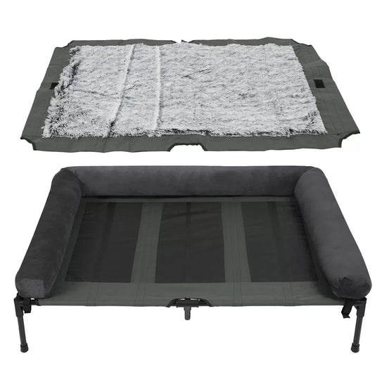 BINGOPAW Elevated Outdoor Dog Bed Cooling Mesh Pet Lounger